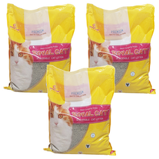 Royal cat 皇家貓砂 爽身粉香 10L (3包), 強效除臭凝結貓砂, 持久清新