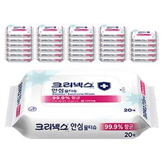 크리넥스 안심 물티슈, 20매, 30개