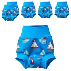 Splash About Happy Nappy 全新3D游泳尿布褲 Neoprene潛水專用皮料, L, 6件