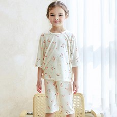 Maykids 女童浪漫水果七分莫代爾家居服套裝