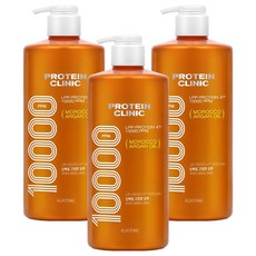 엘라스틴 프로틴클리닉 10000 단백질 고영양 샴푸 플로럴 머스크 향, 1L, 3개