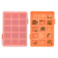 incoc 矽膠方塊製冰盒 15格 2入, 桃色, 2個