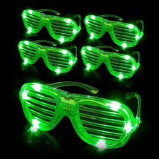 리빙다 LED셔터 쉐이드안경, 그린, 5개