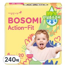 BOSOMI Action Fit褲型尿布, 第6階段, 240片