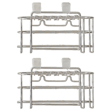 Tres Belle 圓形牙刷架, 銀, 2個