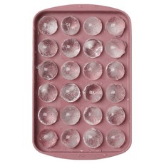 실리콘 아이스트레이 둥근볼 24구, 핑크, 1개