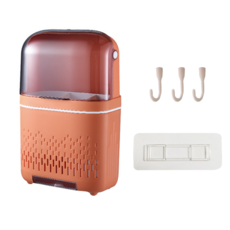 MEO 壁掛兩用3格餐具筒, 橘色, 1個