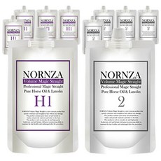 노른자 볼륨매직 스트레이트 파마약 H1 일반모 1제 200g + 2제 200g 세트, 5개, 400g