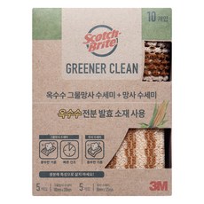 스카치브라이트 3M 내츄럴 옥수수 수세미 세트, 10개입, 1개