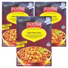 FAZLANI 印度鷹嘴豆咖喱風味即食包，中辣，無添加防腐劑, 300g, 3盒