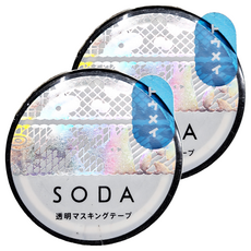 KING JIM HITOTOKI SODA 透明PET卷狀膠帶 箔押款 15mm x 4m, 蕾絲鈎花, 2捲