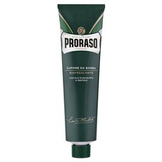 PRORASO 刮鬍膏 綠標 薄荷 150ml 含尤加利樹精油和薄荷醇, 1條