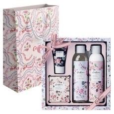 Cath Kidston 玫瑰麝香沐浴禮盒組 沐浴露 200ml+身體乳液 200ml+身體磨砂膏 30ml+香皂 80g, 1套