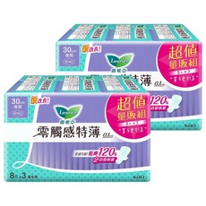 Laurier 蕾妮亞 台灣公司貨 零觸感特薄衛生棉 特長夜用型, 30cm, 24片, 2組