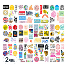 Eogane.com 可撕除貼紙 G 獎勵語句字樣 105種套組, 2套, 混合色