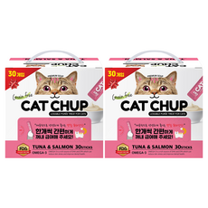 바이캣 캣찹 참치연어 14g x 30p, 참치 + 연어 혼합맛, 2개