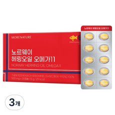 모어네이처 노르웨이 헤링오일 오메가11, 3개, 30정