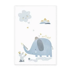 vanibaby 母嬰生活 純棉防水透氣隔尿墊, 小象 白色, 1個