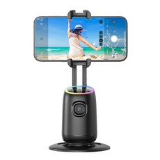 셀루미 Ai 오토 페이스 트래킹 RGB 컬러풀 무드등 모션인식 앤 파노라마 디바이스 스마트폰 셀카봉, 블랙, 1개, SEL-AF720S