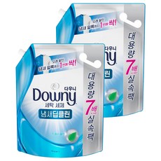 다우니 냄새 딥클린 프레시 클린 액상세제 리필, 3.2L, 2개