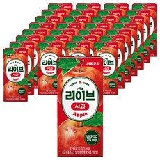 서울우유 리이브 사과 주스, 190ml, 72개