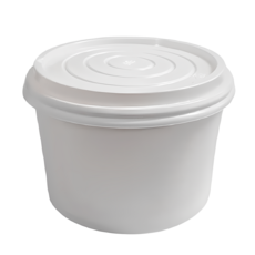 生活畫廊 無印刷紙容器 750ml 附蓋組, 100套, 1個裝