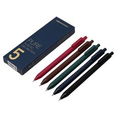 KACOGREEN 復古中性筆 0.5mm 5入組, 5色, 1盒