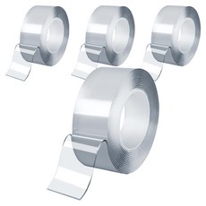 ender 超強力壓克力泡棉奈米矽膠透明凝膠雙面膠帶 透明 2mm, 4個