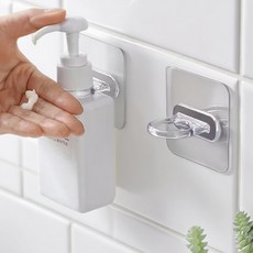 Livingpillo 免鑽孔強力黏貼式浴室掛鉤 6 x 6 cm, 40個, 透明