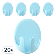 Realpicky 免鑽孔多用途電線整理收納夾, 20個, 天藍色