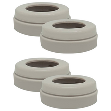 MOTHER-K 奶瓶水杯共用奶嘴環 適用於貝親/小獅王/UPIS/CHICCO的寬口奶嘴頭 不含BPA 耐溫100°C/-10°C PP材質, 棕色, 2組