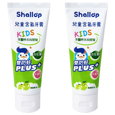 Shallop 刷樂 兒童含氟牙膏, 90g, 1入, 2條