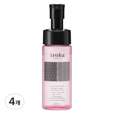 이로하 인티메이트 워시 폼 타입 여성청결제 다마스크 로즈 앤 제라늄 향, 4개, 150ml