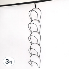 Market Plan 纖細鐵絲帽收納架, 3個, 黑色
