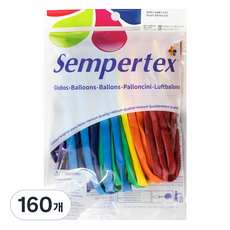셈퍼텍스 요술풍선 260S 레인보우, 랜덤발송, 160개