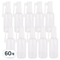 포근상점 코스프레이 식염수 세척 공병 코끼리병 용기 투명 30ml, 60개