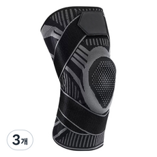 실리콘 스프링 무릎보호대 블랙, 3개