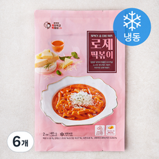 추억의국민학교떡볶이 로제 떡볶이 (냉동), 485g, 6개