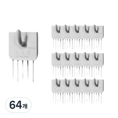 KOKKOPIN 強力U形壁紙釘, 白色, 64個