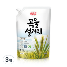 Trio 穀物洗碗 韓國國產小麥 廚房洗潔劑 補充包, 無特性, 1.2L, 3個