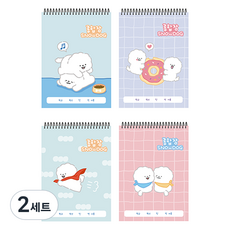 위드나 스노우독 종합장 4종 세트 80-0130, 혼합색상, 2세트