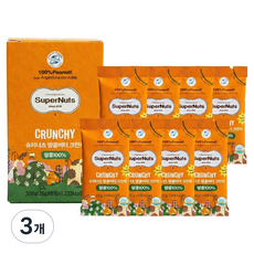 슈퍼너츠 땅콩버터 크런치 잼 8p, 200g, 3개