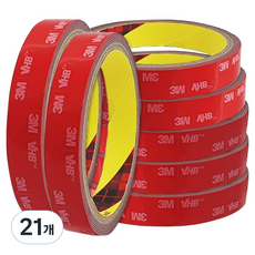 브이에이치비 쓰리엠 강력 아크릴폼 양면테이프 그레이 20mm x 1.5m, 21개