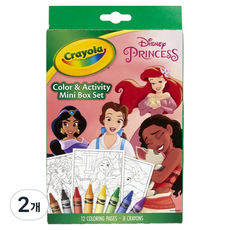 Crayola 繪兒樂 迪士尼公主迷你盒裝著色蠟筆, 8色, 2個