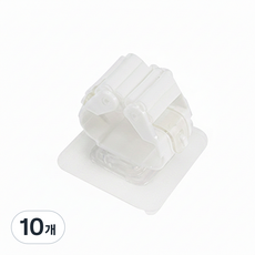 MARKETPIA 黏貼式多用途整理支架 清潔工具掛架, 白色, 10個