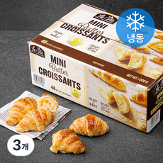 [쿠팡수입] 라비에 미니 버터 크로아상 생지 (냉동), 25g, 40개입, 3개