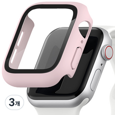 신지모루 9H 풀커버 일체형 SF코팅 케이스, 핑크 샌드, 3개