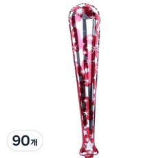 마켓감성 응원 치어 스틱 풍선, 스타 레드, 90개