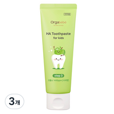 오가베베 유아용 고불소 1450ppm 치약 사과맛, 3개, 100g