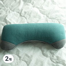 Sarang Yegam 防滑頸椎碎乳膠枕頭, 土耳其藍, 2個
